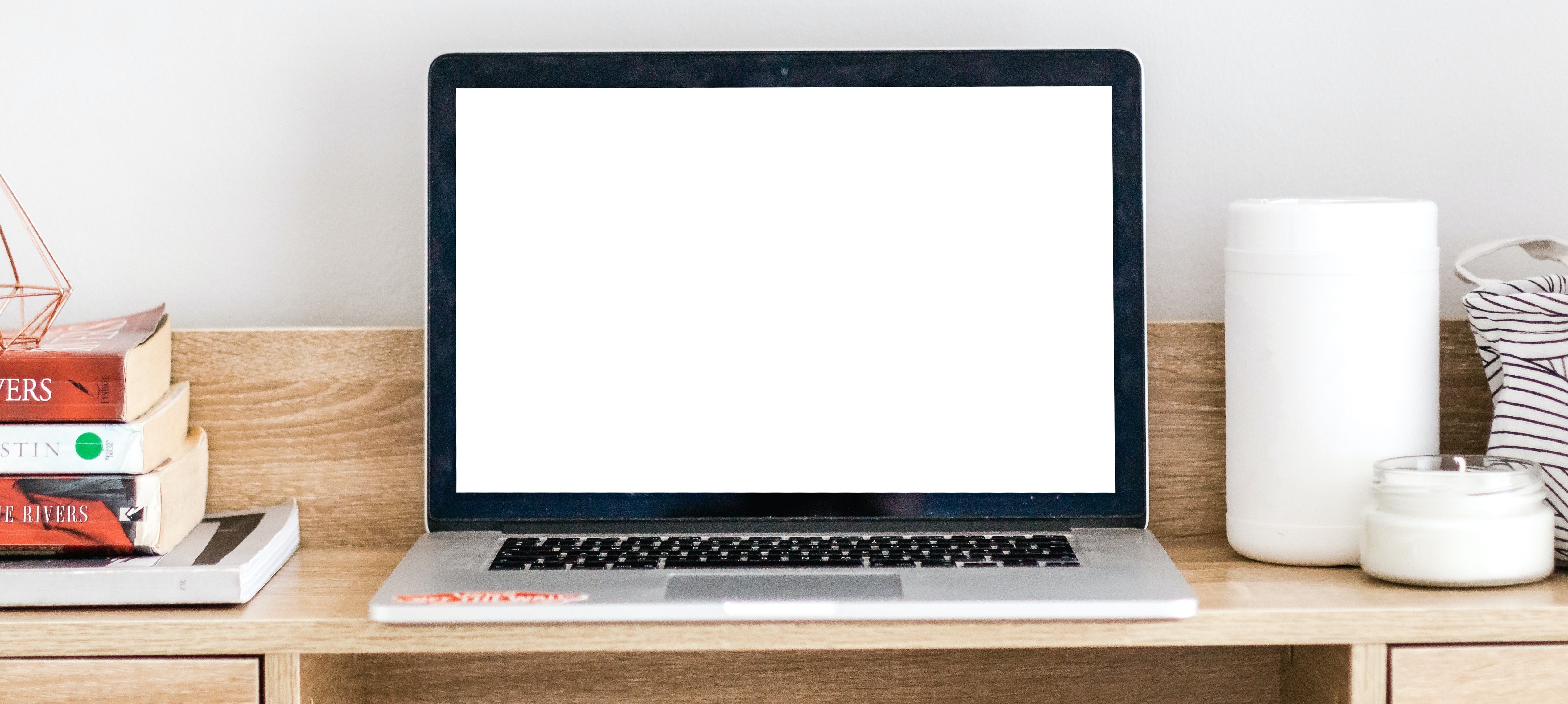 Laptop on desk
